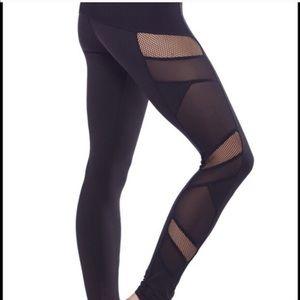 Electric yoga leggings - sexy mesh